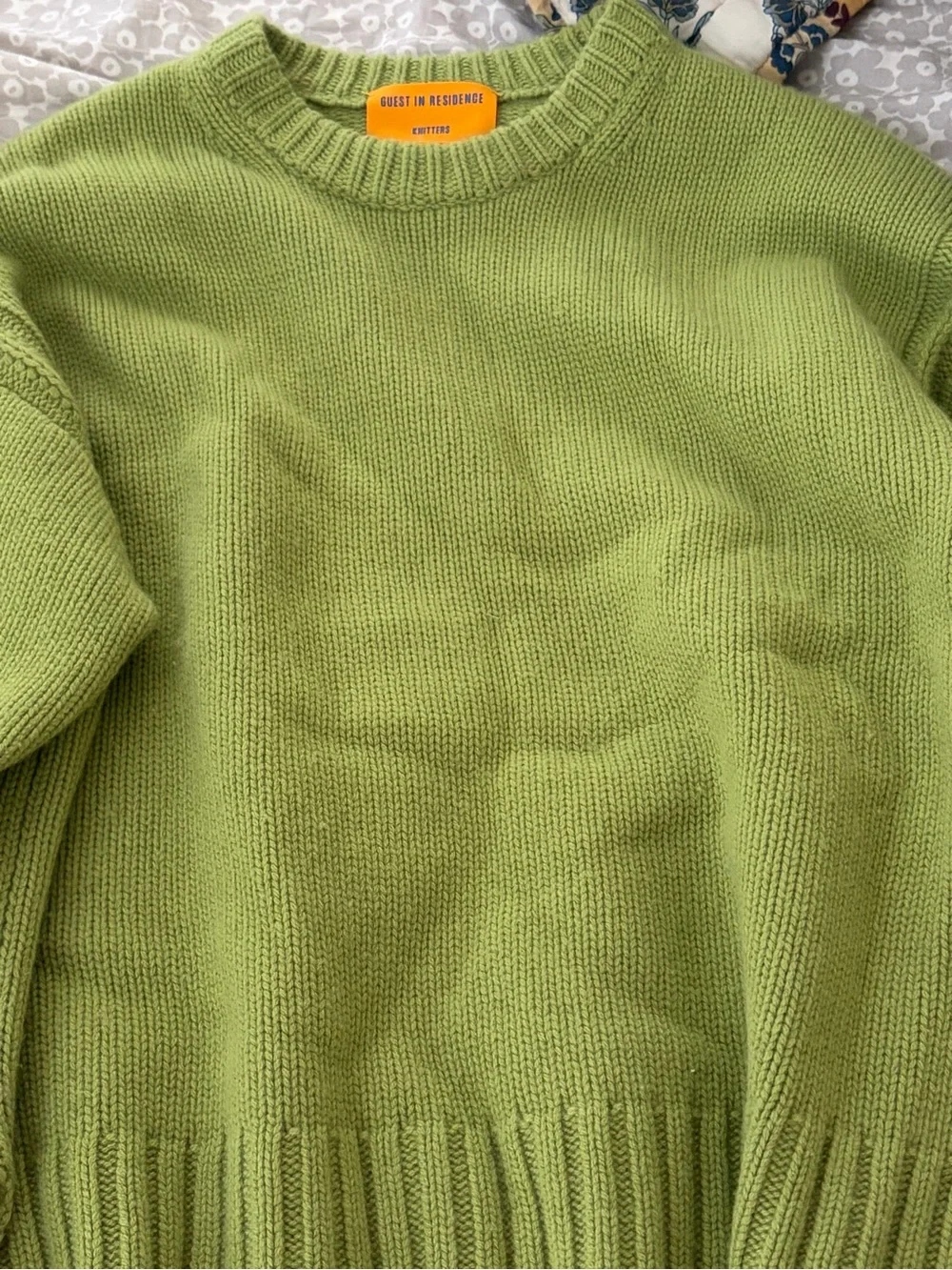 Lime Crewneck Knit Sweater - Women's Everyday Pullover